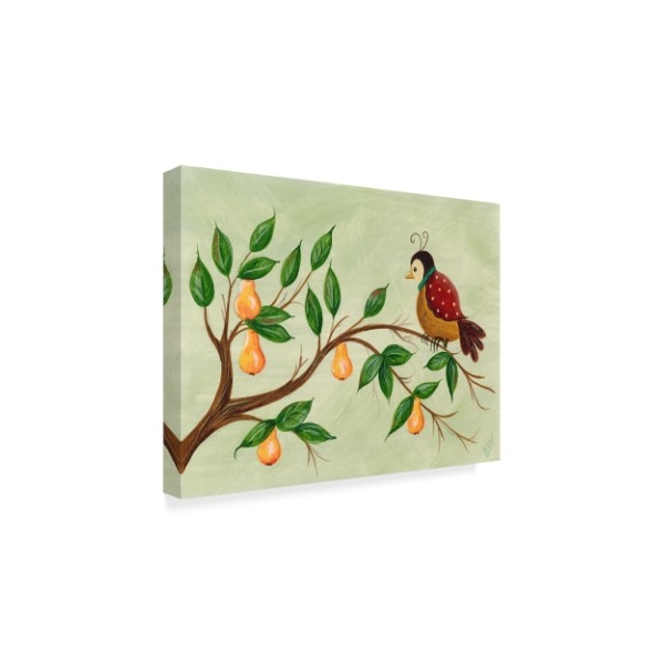 Beverly Johnston 'Partridge In A Pear Tree 1' Canvas Art,14x19